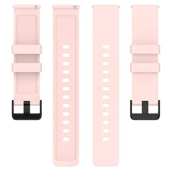 Amazfit Bip 3 / Bip S silikonikellon hihna mustalla soljella - Vaalea Pinkki Pink