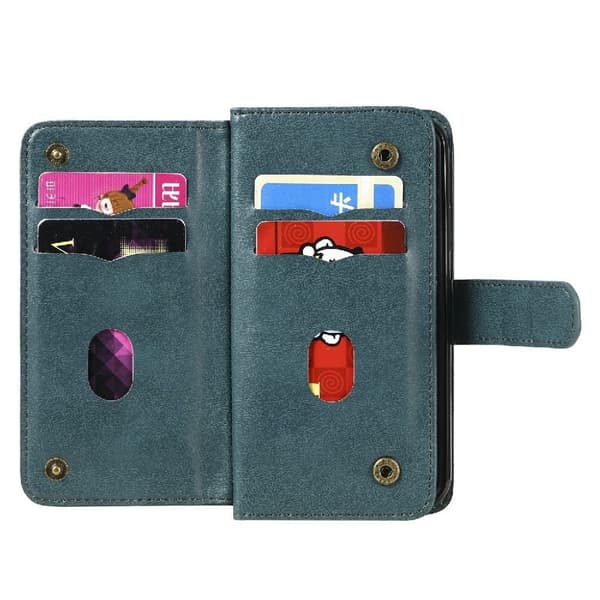 iPhone Xs / iPhone X fodral med 10 fickor - Grön Grön