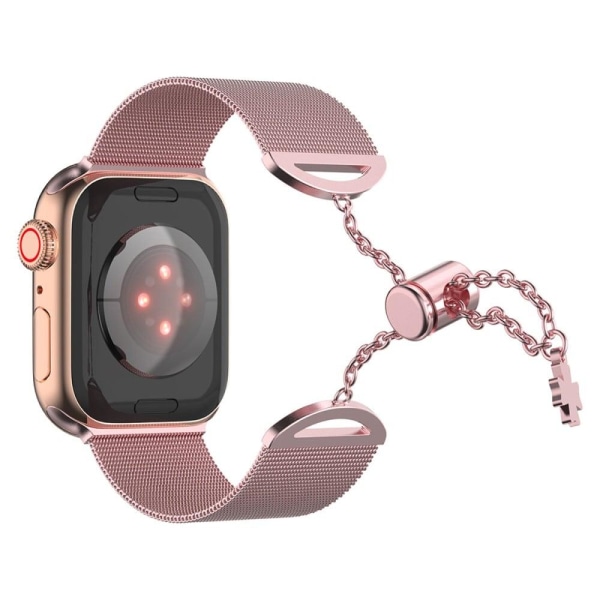 Apple Watch (45mm) stainless steel cross adorned watch strap - R Rosa