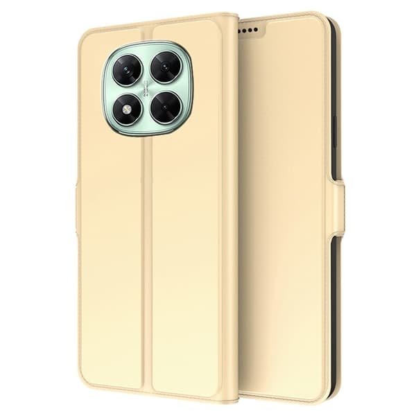 Sileä ja ohut premium-PU-nahkakotelo Xiaomi Redmi Note 14 Pro Plus 5G - Kulta Gold