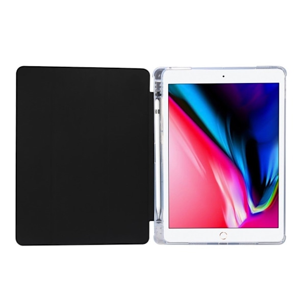 Skin Feeling Tri-fold Stand Leather Flexible Case med Pen Slot iPad Air 10,5 tommer (2019)/Pro 10,5 tommer (2017) - Sort Black