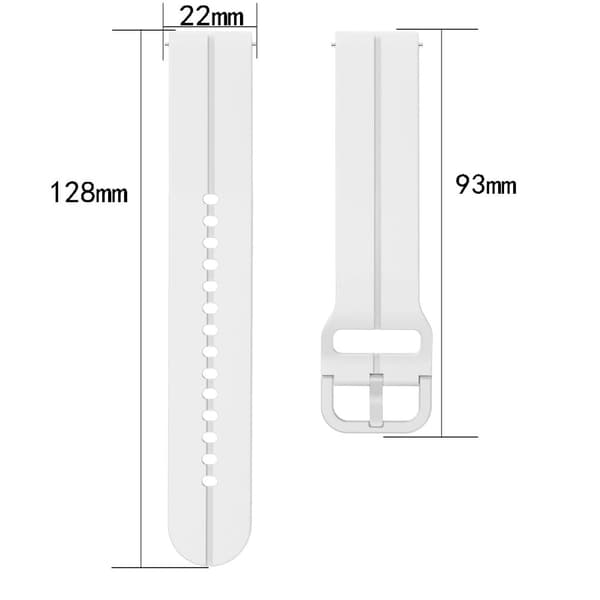Huawei Watch 3 Pro / GT 2 Pro / GT 2e / GT silikonarmband - Vit Vit