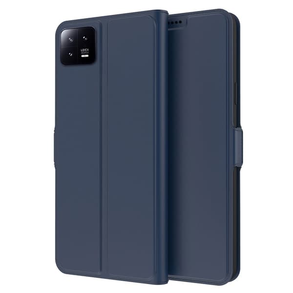 Glatt og tynt premium PU-skinnetui for Xiaomi 13 Pro - Blå Blue