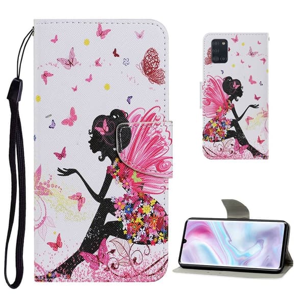 Wonderland Samsung Galaxy A31 Flippetui - Fe Sommerfugl Pink