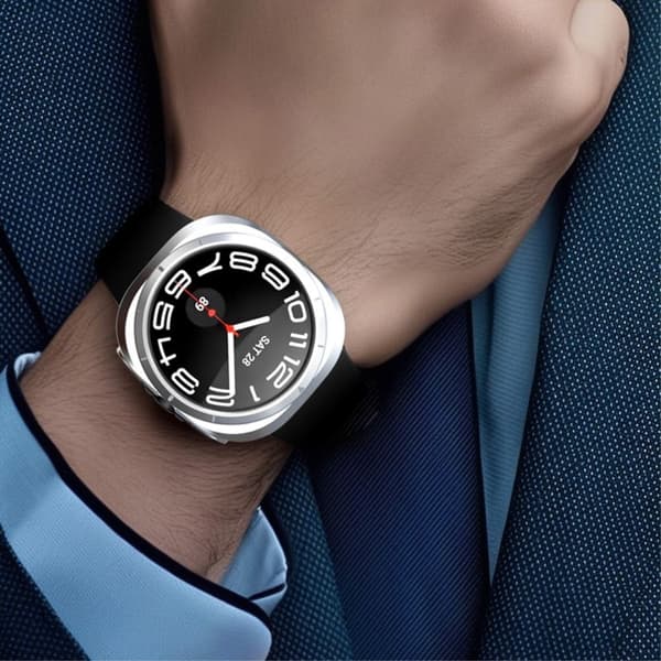 Samsung Galaxy Watch Ultra 47 mm hardt støtsikkert dekseletui for hule klokker - Sølv Silver grey