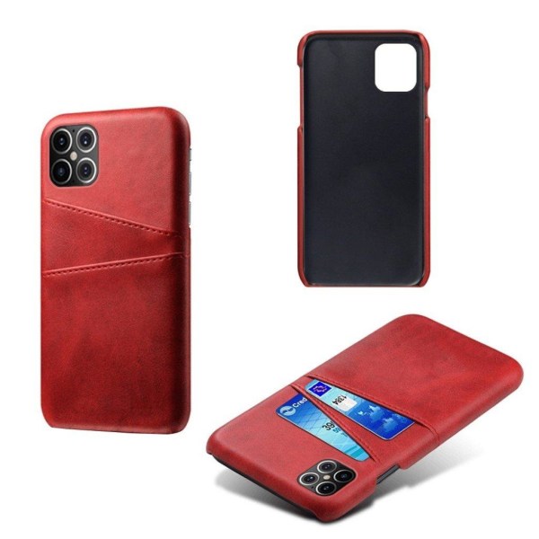 iPhone 12 Pro Max skal med korthållare - Röd Röd