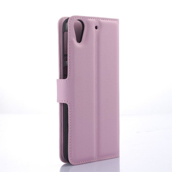HTC Desire 650 beskyttende og flot læder-etui - Lyserød Pink