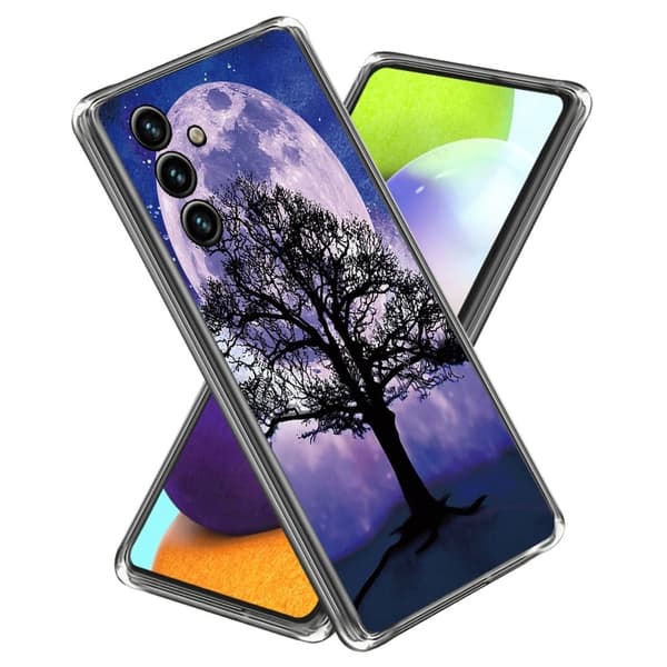 Deco Samsung Galaxy M14 Suojakotelo - Puu And Moon Purple