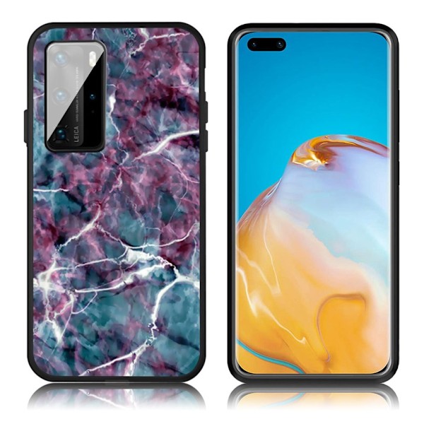 Imagine Huawei P40 Pro Cover - Marmor mønster Multicolor