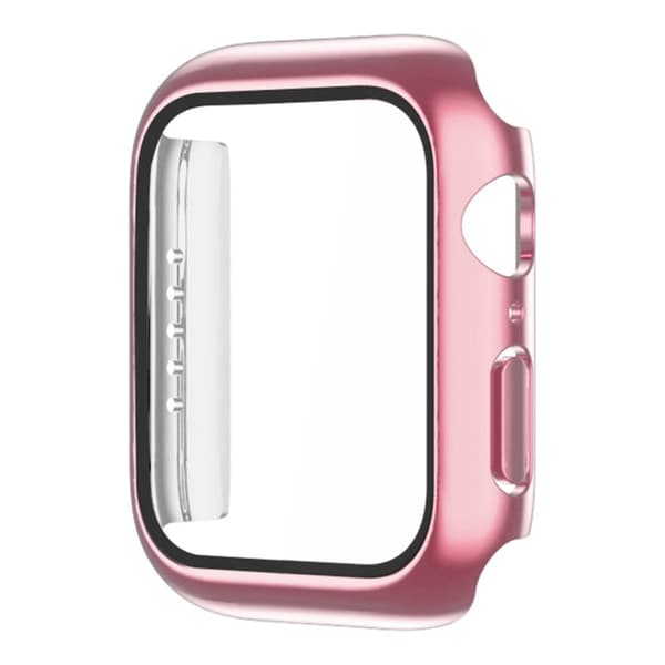 Apple Watch (45mm) electroplating cover with tempered glass - Pink Rosa