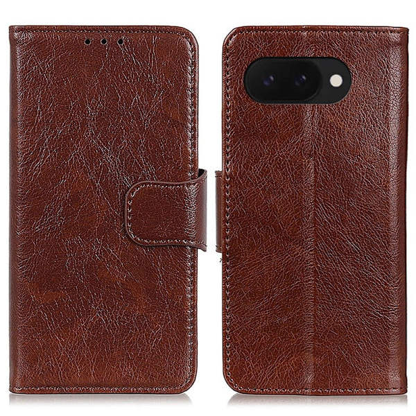 Neptune Google Pixel 9a flip-etui i lær - Brun Brown