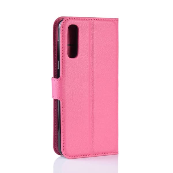 Samsung Galaxy A50 Litchi läderfodral - Rosenrött Rosa