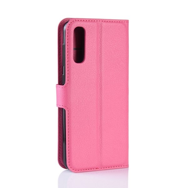 Sasmung Galaxy A50 litchi læderetui - Rosa Pink