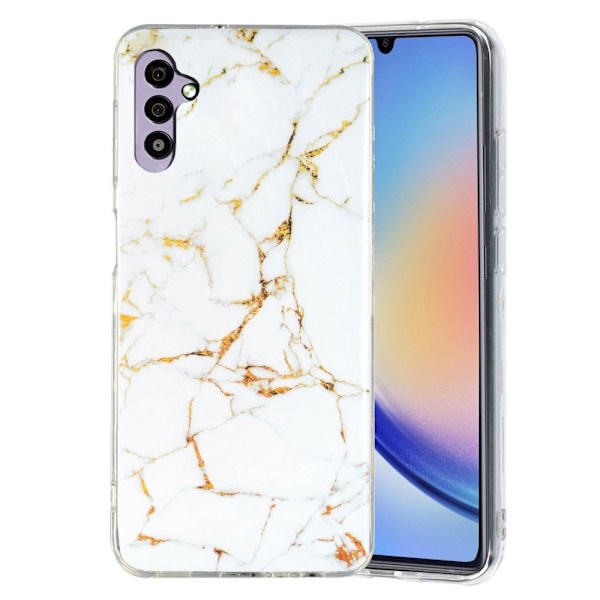 Marble Samsung Galaxy A34 5G Etui - Hvit White