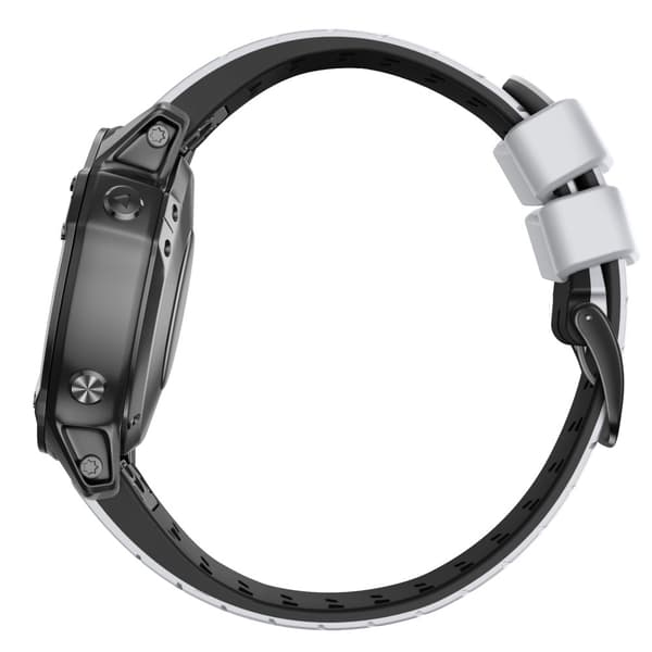 Silikonarmband för Amazfit / Garmin / Coros klocka - Vit / Svart Vit