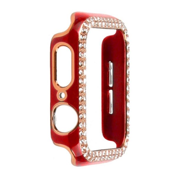 Apple Watch 40mm dual color rhinestone cover - Red / Rose Gold R Röd