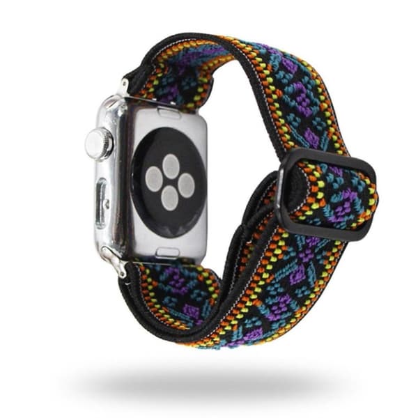 Apple Watch Series 6 / 5 44mm urrem med vævet mønster - Blomstermønster Multicolor
