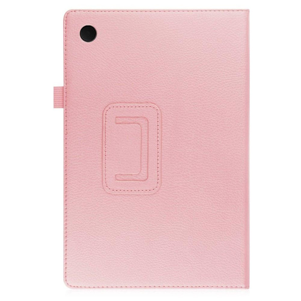 Foldbart etui med Lichi-tekstur til Samsung Galaxy Tab A8 10.5 (2021) - Lyserød Pink