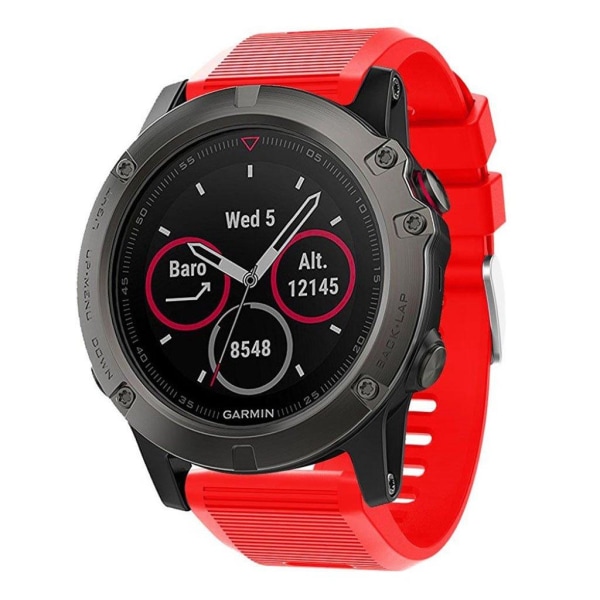 Garmin Fenix 5X Plus silicone watchband - Red Red