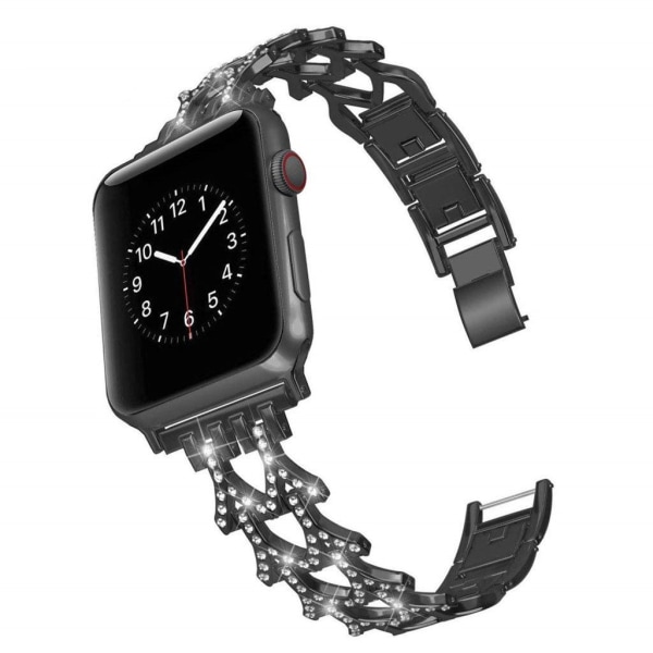 Apple Watch Series 5 44mm rhinestone stainless steel watch band Black