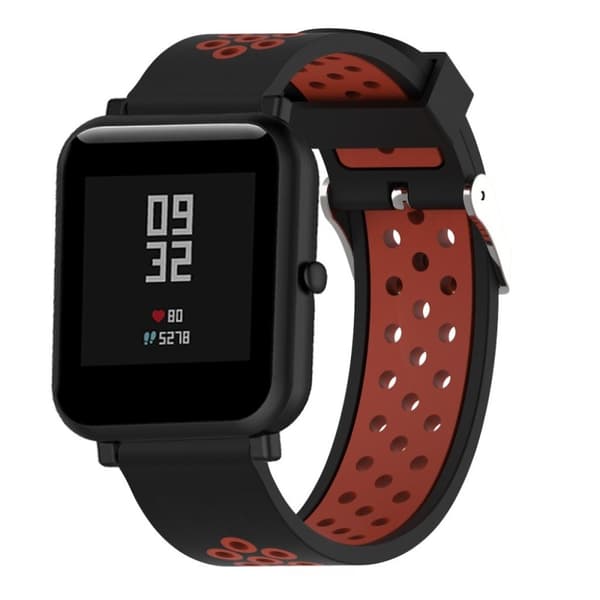 Amazfit Youth tofarvet Urrem - Sort / Rød Red