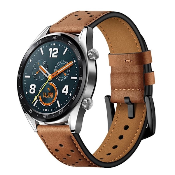 Huawei Watch GT klockband i äkta läder - Brun Brun