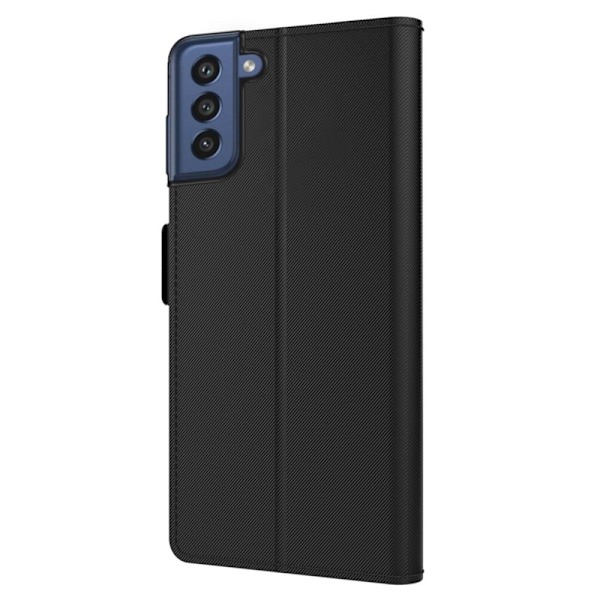 Phone Suojakotelo With Make-up Mirror And Slick Design For Samsung Galaxy S21 FE - Musta Black