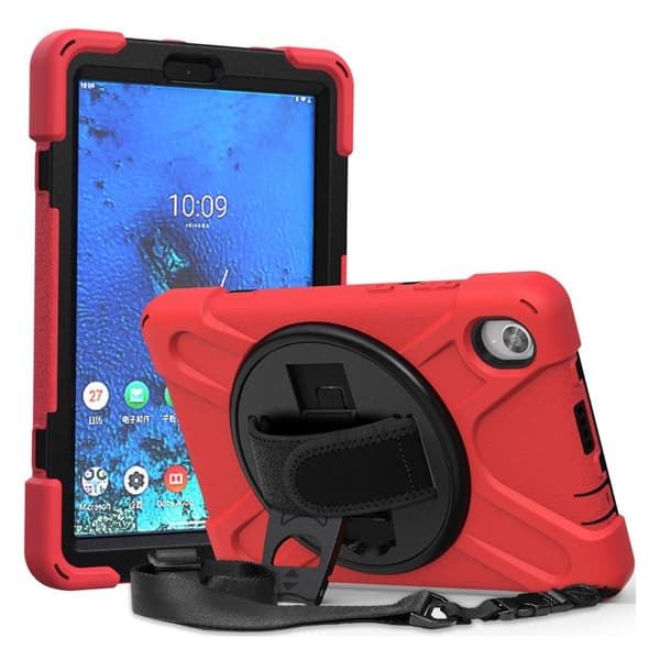 Lenovo Tab M8 360°-sving Silikon Etui - Rød Red