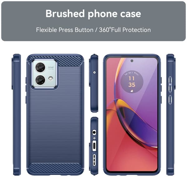 Carbon Flex Suojakotelo Motorola Moto G84 5g - Sininen Blue
