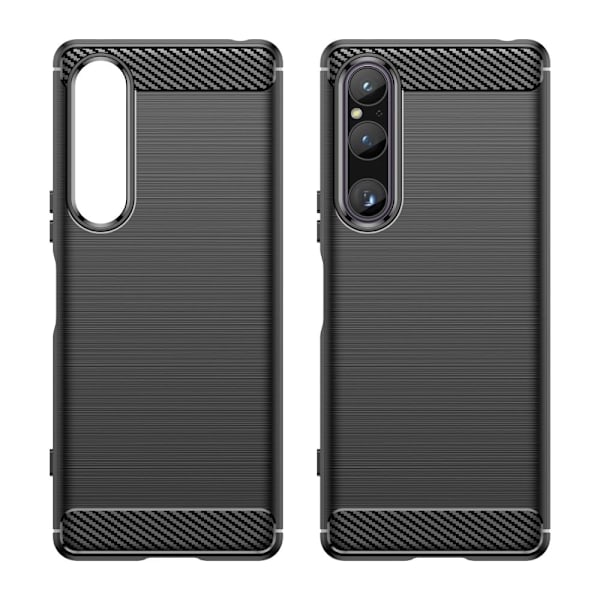 Carbon Flex Suojakotelo Sony Xperia 1 V - Musta Black