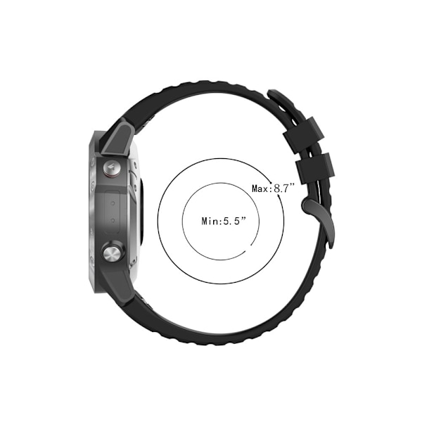 Garmin Epix / Fenix 7 klockarmband i silikon - Svart Svart