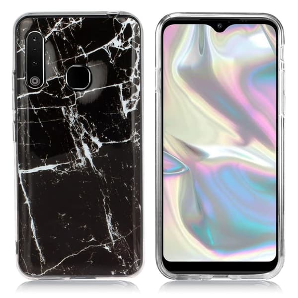 Marmormotiv Samsung Galaxy A70e skal - Svart Marmor Svart