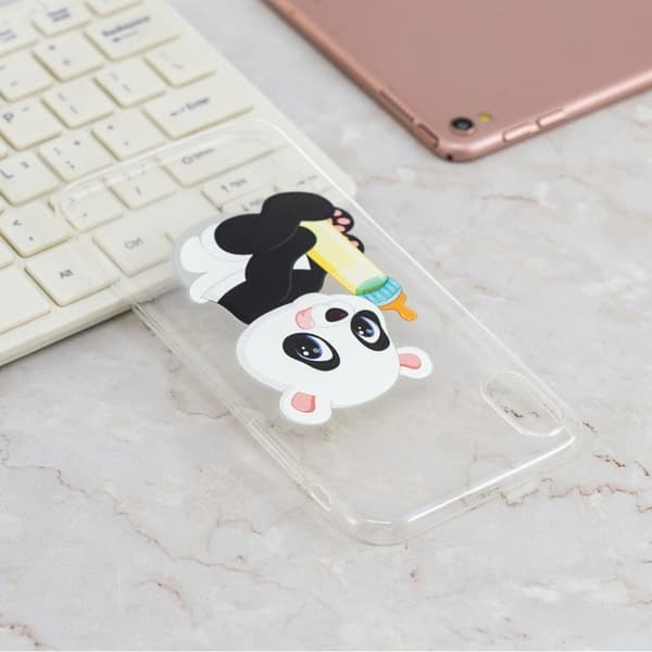 Mønstertryk Blød, fleksibel bagside til iPhone XS Max 6,5 tommer - Sød Panda Multicolor