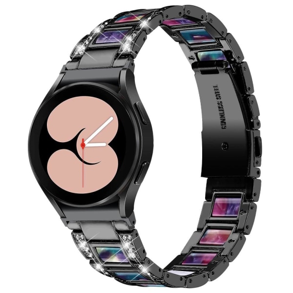 Rhinestone stainless steel watch strap for Samsung Galaxy Watch Svart