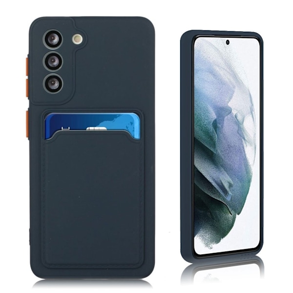 Kortholder cover til Samsung Galaxy S21 FE - Blå Blue