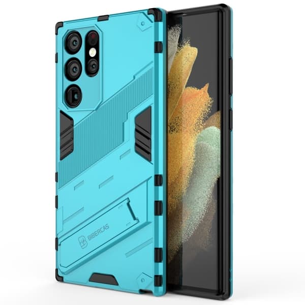 Stødsikkert hybridcover til Samsung Galaxy S22 Ultra - Blå Blue