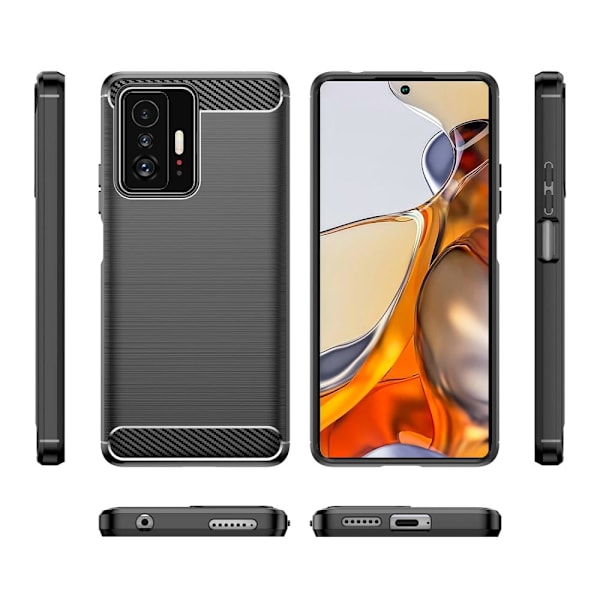 Carbon Flex Xiaomi 11T / Xiaomi 11T Pro skal - Svart Svart