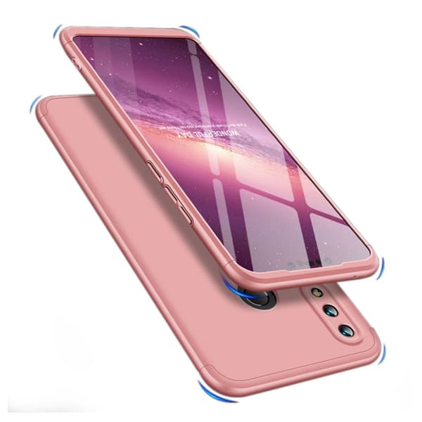 GKK Huawei P Smart Plus matt 3 delat mobilskal av hårt plast – Rosa multifärg