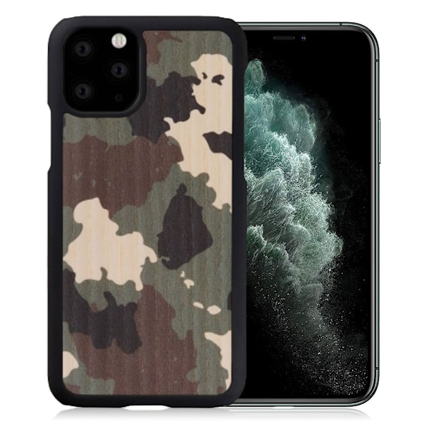 Man&Wood premiumfodral för iPhone 11 Pro Max - Kamouflage multifärg