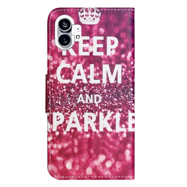 Wonderland Nothing Phone (1) Flippetui - Keep Calm og Sparkle Red