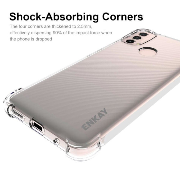 ENKAY klart faldsikkert etui til Motorola Moto E30 / E40 Transparent