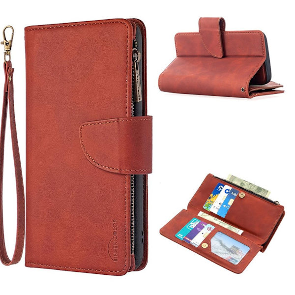 Premium Wallet iPhone 12 Mini etui - Brun Brown