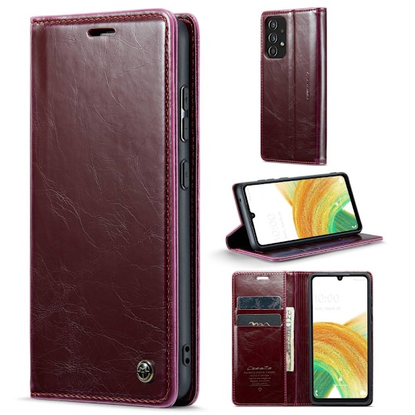 CaseMe Samsung Galaxy A33 5G Smooth Etui - Rød Red