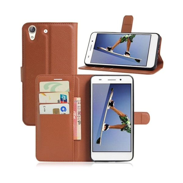 Stauning læder-etui til Huawei Y6 II - Brun Brown