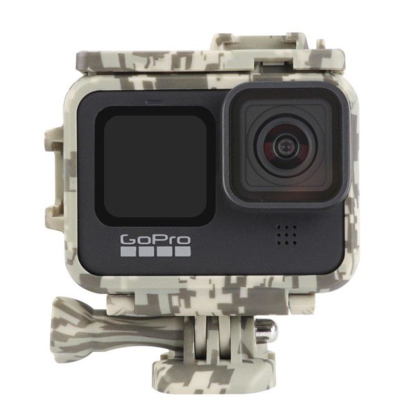 GoPro Hero 9 protective frame with dual shoe ports - Camouflage Brun