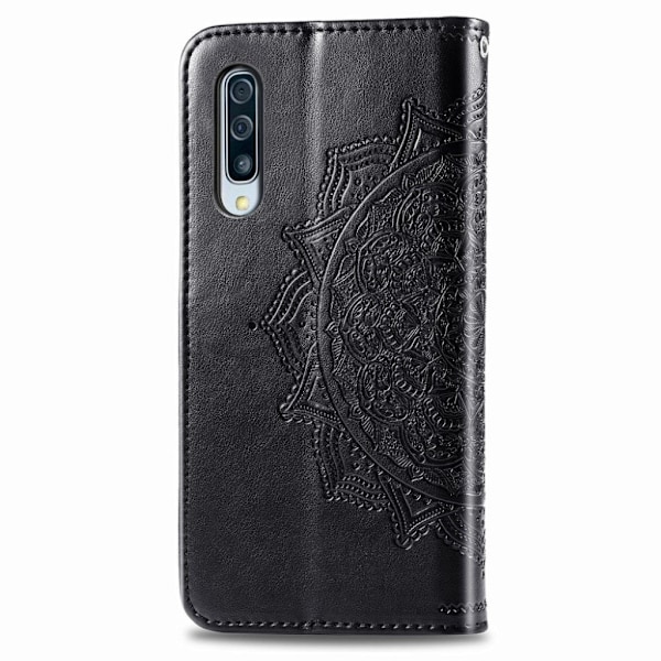 Mandala Samsung Galaxy A50 Flip kotelot - Musta Black