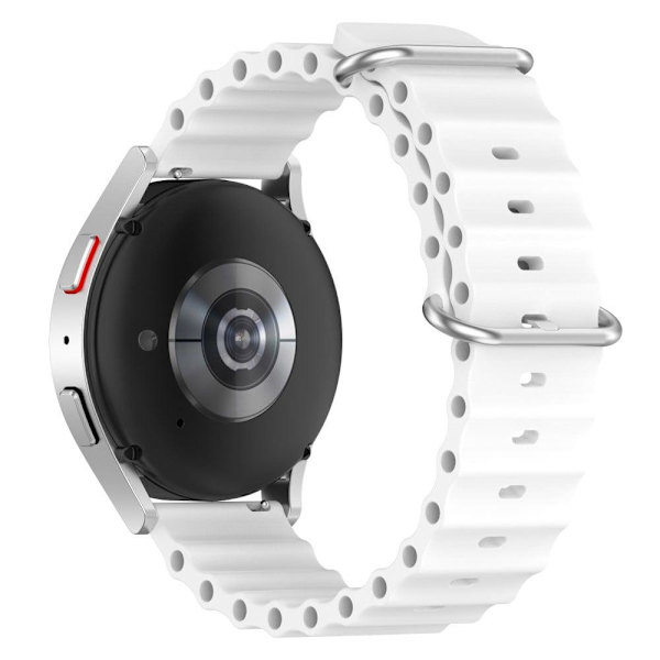 20mm Universal wave design silikone urrem - Hvid White