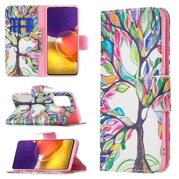 Wonderland Samsung Galaxy A82 5G Flip etui - Farvet træ Multicolor