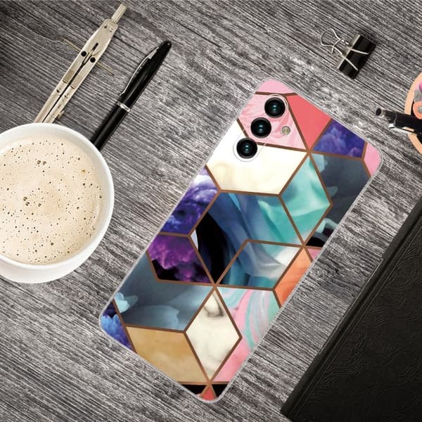 Marble Samsung Galaxy A13 5G Etui - Fargerik Terning Tile Multicolor