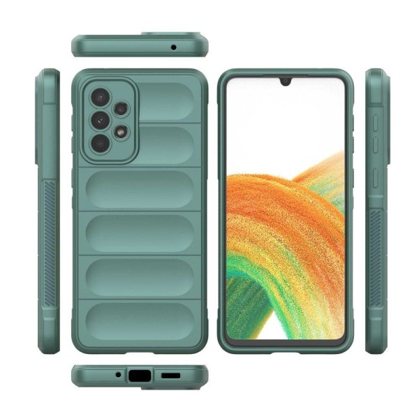Mjukt greppformat Samsung Galaxy A33 5G skal - Grön Grön